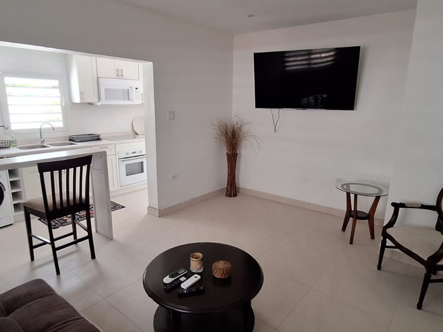 Living room and kitchen